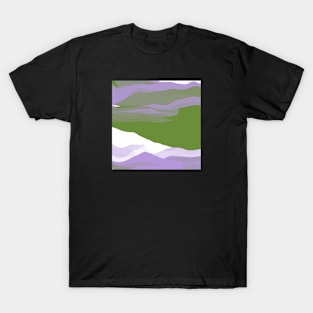 Genderqueer Pride Layered Wavy Shapes T-Shirt